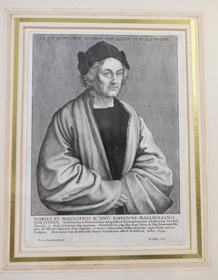 Lot 12 - Hollar (Wenceslaus, 1607-1677). Portraits after Dürer and Van Dyck, etchings