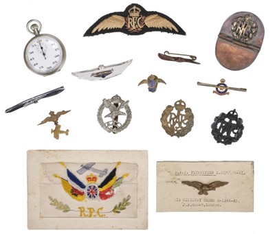 Lot 304 - Royal Flying Corps. A collection of RFC and RAF memorabilia