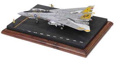 Lot 167 - Aircraft Diorama. F-14A Tomcat, a fine diorama, showing a Tomcat flown by Commander Jerry Riendeau