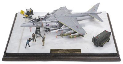 Lot 323 - Aircraft Diorama. Forces TV Harrier GR-7A "Lucy" Operation Herrick, Kandahar, Afghanistan 2007