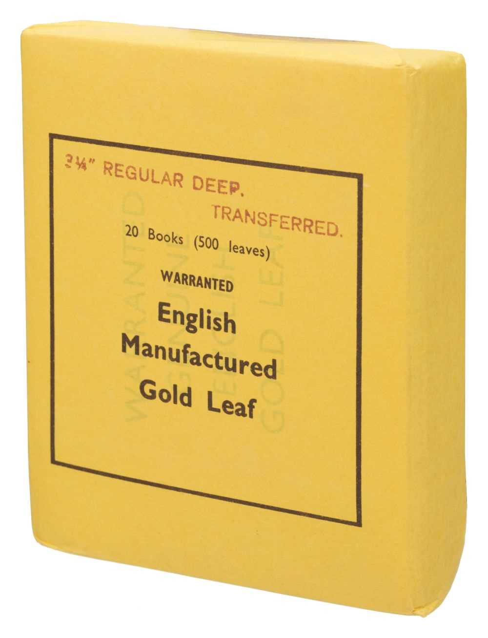 Lot 355 - Gold leaf. 20 unused books of Regular deep transfer English gold leaf