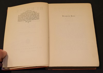 Lot 830 - 1934. Orwell (George). Burmese Days, 1st edition, New York: Harper & Brothers, 1934