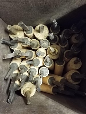 Lot 354 - Handle letters. Five sets of handle letters