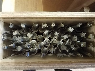 Lot 354 - Handle letters. Five sets of handle letters