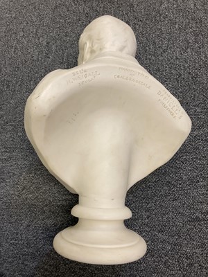 Lot 553 - Duke of Wellington. A parian ware bust of the Duke of Wellington