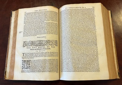 Lot 367 - Guicciardini (Francesco). The Historie of Guicciardin: containing the Warres of Italie, 1599