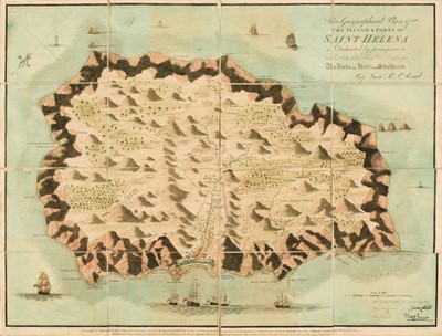 Lot 277 - St. Helena. Read (Lieut. R. P.), The Geographical Plan..., of Saint Helena..., 1815