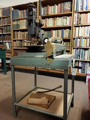 Lot 346 - Blocking Press. A blocking press by John T. Marshall Ltd.