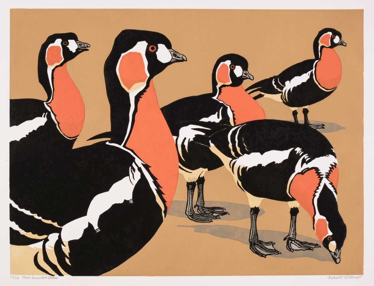 Lot 224 - Gillmor (Robert, 1936-2022). Red-breasted Geese