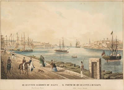 Lot 311 - Malta. Brocktorff (Luigi), Quarantine Harbour of Malta from the new Road, circa 1840