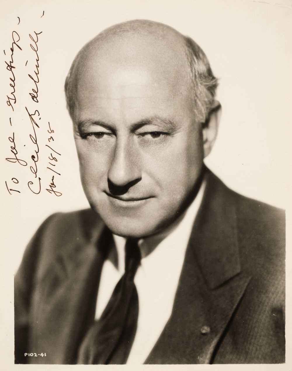 Lot 214 - DeMille (Cecil Blount, 1881-1959). A vintage signed and inscribed publicity photograph