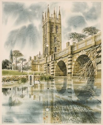 Lot 310 - Maddox (Ronald, 1930-2018). Christ Church College, Oxford circa 1985, watercolour