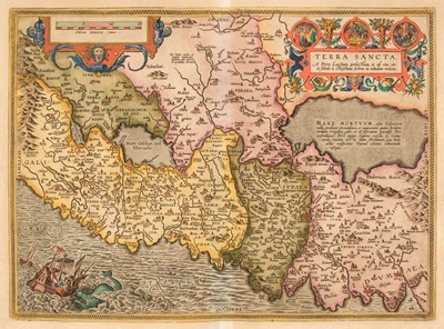 Lot 260 - Holy Land. Ortelius (Abraham), Terra Sancta a Petro Laicstain..., [1603]