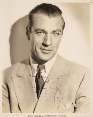 Lot 203 - Cooper (Gary, 1901-1961). A signed Paramount Pictures glossy publicity photograph