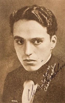 Lot 202 - Chaplin (Charles, 1889-1977). A vintage signed publicity postcard by American Publishing Co.