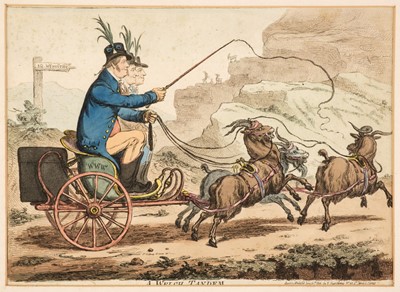 Lot 301 - Gillray (James). A Welch Tandem, H. Humphrey, 1801