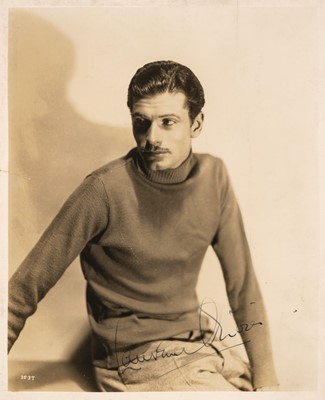 Lot 253 - Olivier (Laurence, 1907-1989). An early vintage signed photograph, c. 1930s