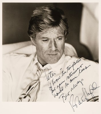 Lot 260 - Redford (Robert, 1936-). A signed and inscribed photograph
