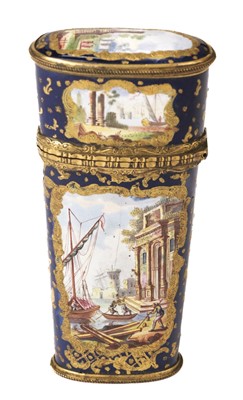 Lot 212 - Etui. A South Staffordshire enamel etui, circa 1770