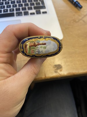 Lot 212 - Etui. A South Staffordshire enamel etui, circa 1770