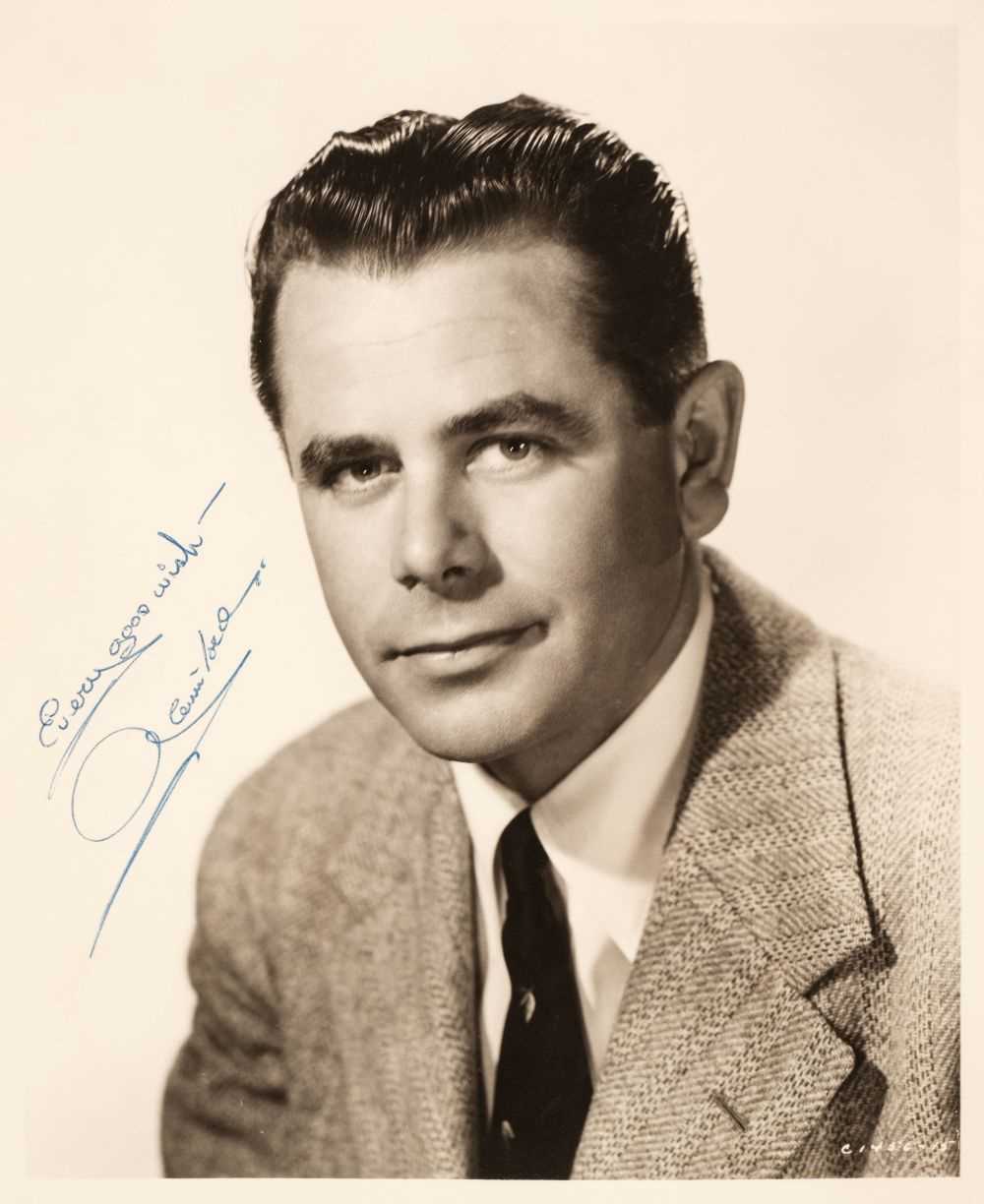 Lot 222 - Ford (Glenn, 1916-2006). A vintage signed glossy publicity photograph