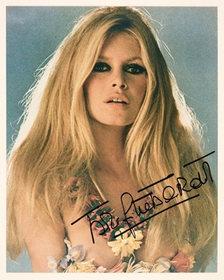 Lot 197 - Bardot (Brigitte, 1934-). A signed glossy colour photograph