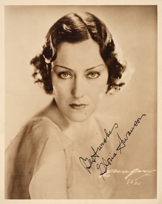 Lot 270 - Swanson (Gloria, 1899-1983). A vintage signed publicity photograph