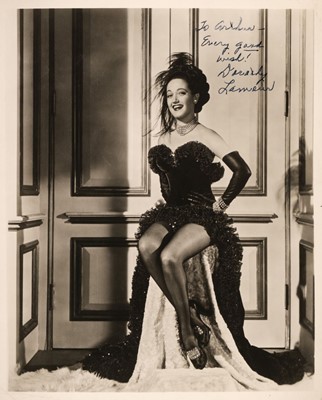 Lot 236 - Lamour (Dorothy, 1914-1996). A vintage signed and inscribed photograph