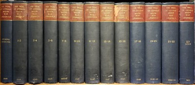 Lot 423 - H.M.S.O., publisher. The Trial of German Major War Criminals..., 13 volumes, 1946-51