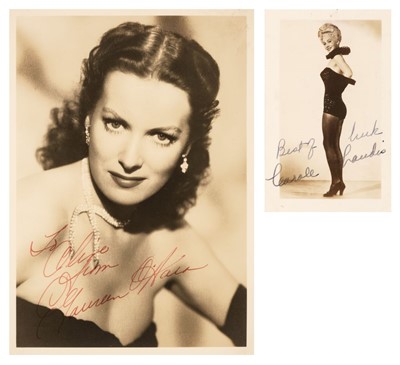 Lot 252 - O'Hara (Maureen, 1920-2015). A vintage signed and inscribed publicity photograph