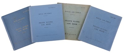 Lot 257 - Log Books. RAF log books kept by Air-Vice Marshal Brian Pashley Young, CB, CBE, OBE