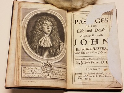 Lot 377 - Burnet (Gilbert). Some Passages of the Life and Death of ... John, Earl of Rochester, 1680