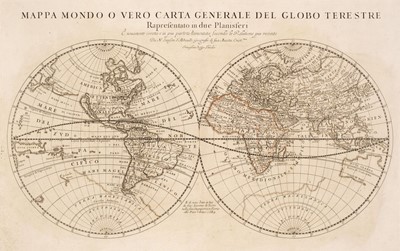 Lot 287 - World. Rossi (Luigi), Mappa Mondo o Vero Carta Generale del Globo Terestre..., 1684