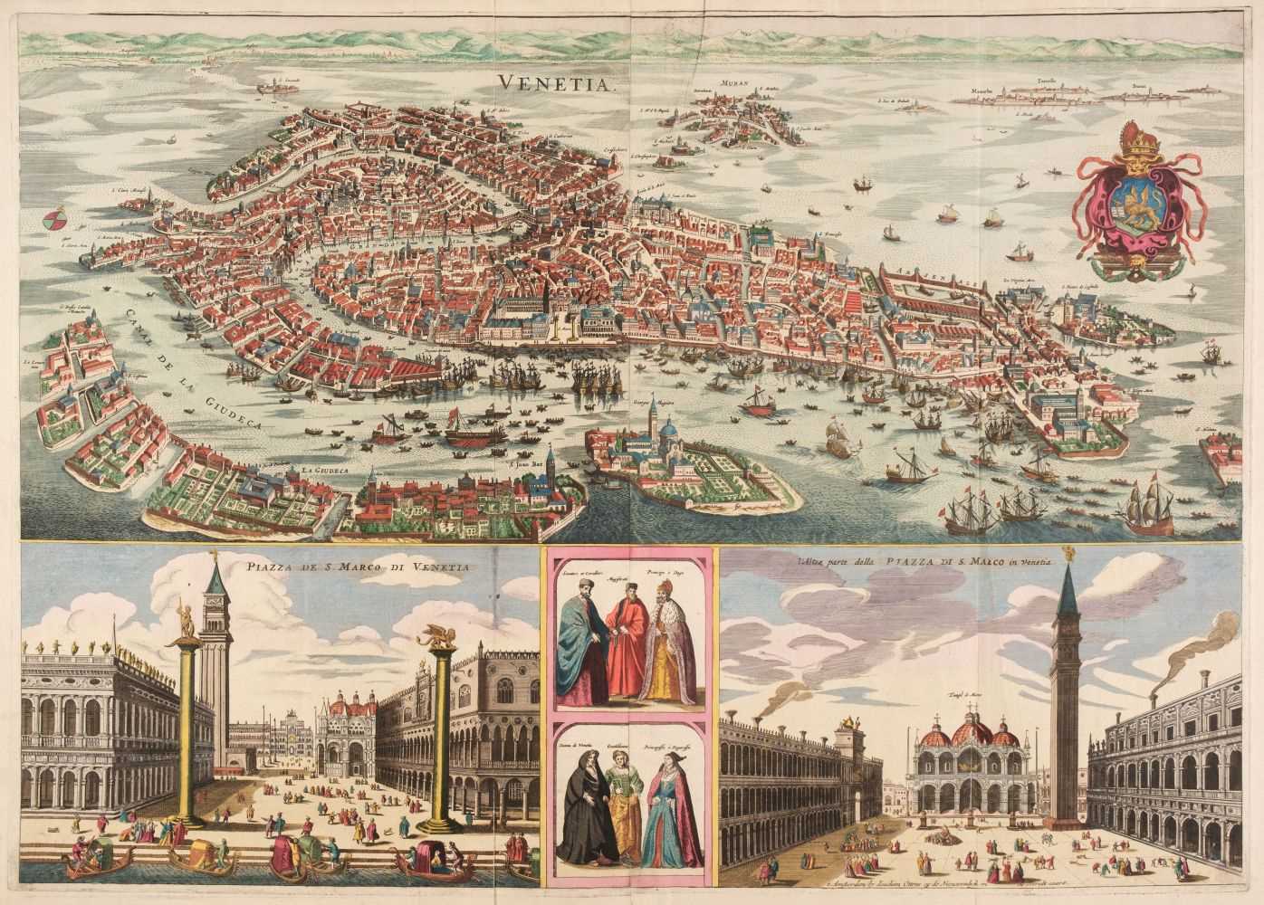 Lot 280 - Venice. Merian (Matthaus), Venetia, Joachim Ottens, Amsterdam, circa 1745