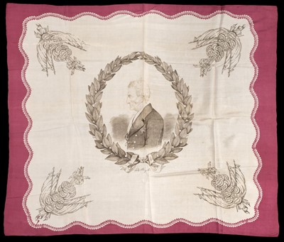 Lot 451 - Wellington (Arthur Wellesley, 1st Duke of). Commemorative handkerchief, mid 19th century