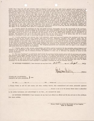 Lot 269 - Stroheim (Erich von, 1885-1957). Document Signed, Metro-Goldwyn-Mayer Corporation