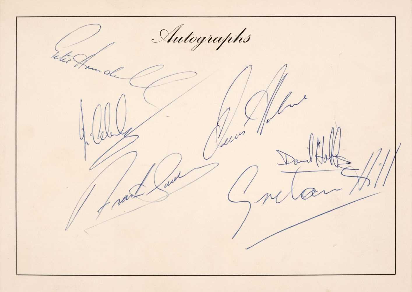 Lot 119 - Formula One Autographs. A rare signed