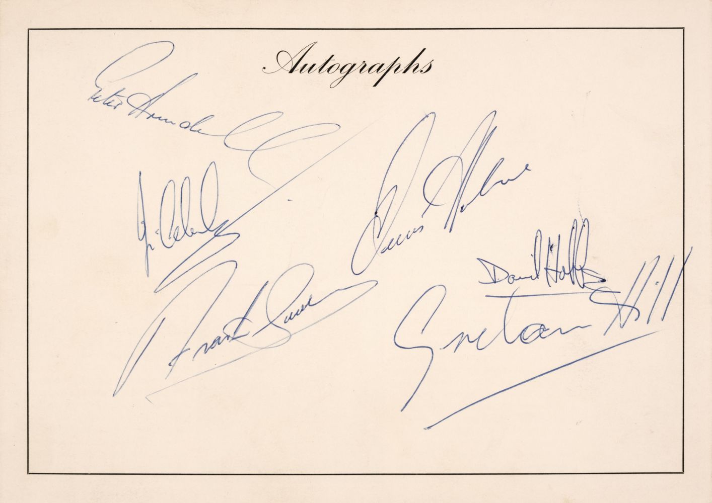 Autographs Text Lot 119 - Formula One Autographs. A rare signed