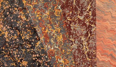 Lot 360 - Marbled paper. 50 sheets of Payhembury hand-marbled paper