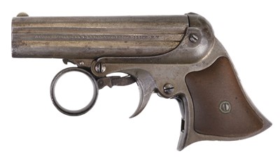 Lot 154 - Pistol. An American .30 RF Remington Elliot self cocking four-shot derringer pistol