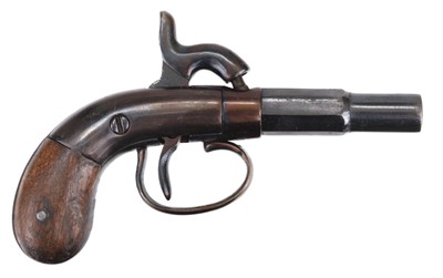 Lot 146 - Pistol. A 19th century American .30 percussion boxlock pistol