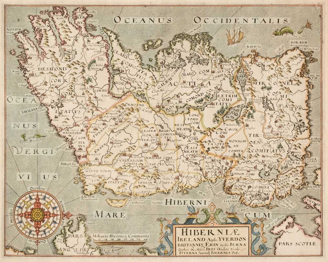 Lot 262 - Ireland. Hole (Guillaume), Hiberniae Ireland Anglis Yverdon Britannis Erin..., [1610]