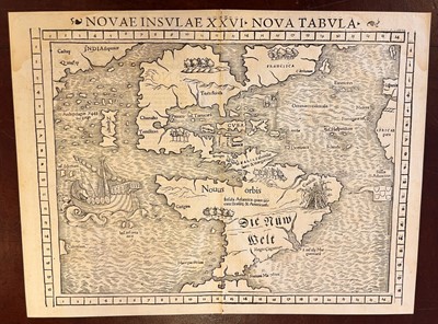 Lot 239 - Americas. Munster (Sebastian), Novae Insulae XXVI Nova Tabula, Basel [1540] but 1552 edition