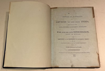 Lot 34 - East India Company. Copies and Extracts of Advises to and from India..., 1799-1800
