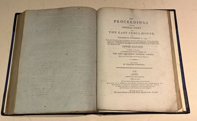 Lot 34 - East India Company. Copies and Extracts of Advises to and from India..., 1799-1800