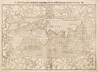 Lot 286 - World. Munster (Sebastian), Das erst general, inhaltend die beschreibung..., [1550 - 78]