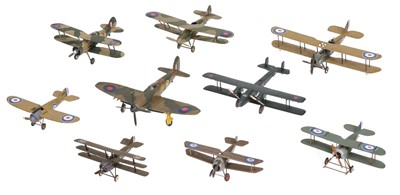 Lot 294 - Model Aircraft. A collection of 1930-50s 1:72 scale wooden model aircraft