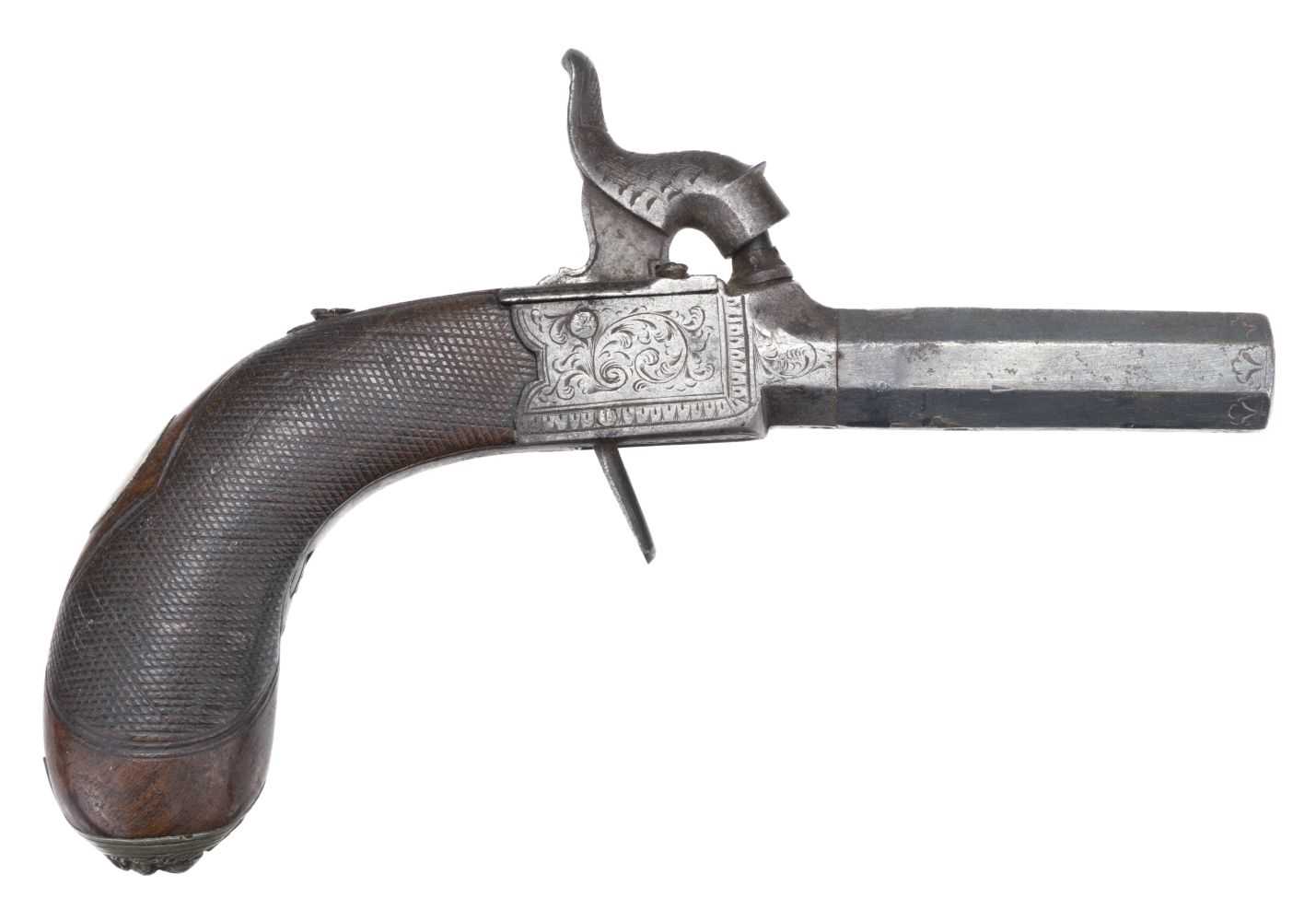 Lot 147 - Pistol. A 19th-century small percussion pocket pistol