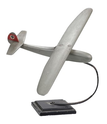 Lot 299 - Model Aircraft. A pre WWII metal model of a Luftwaffe gull-wing sailplane