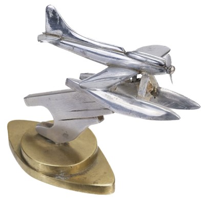 Lot 305 - Schneider Trophy. A small chrome model of a Supermarine S.6B. circa 1930